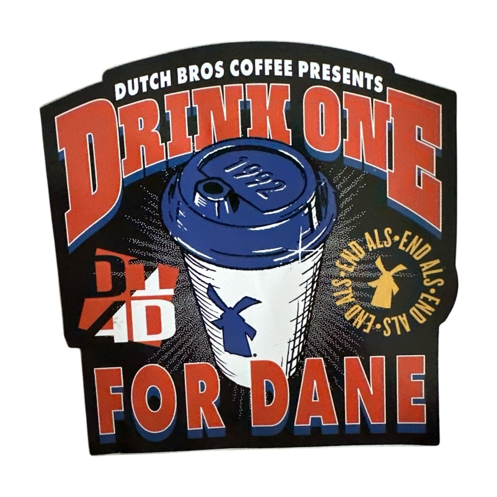 Dutch Bros Coffee Drink One For Dane 2024 Sticker Drop